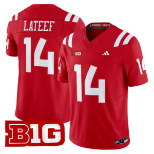 TJ Lateef Jersey #14 Nebraska Cornhuskers 2026 All Stitched
