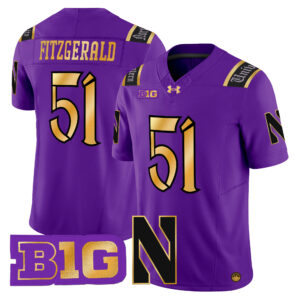 Pat Fitzgerald Jersey #51 Northwestern Wildcats 2026 All Stitched