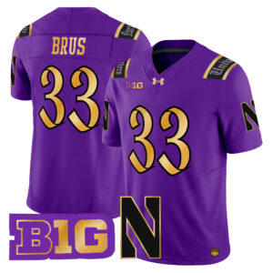 Braydon Brus Jersey #33 Northwestern Wildcats 2026 All Stitched