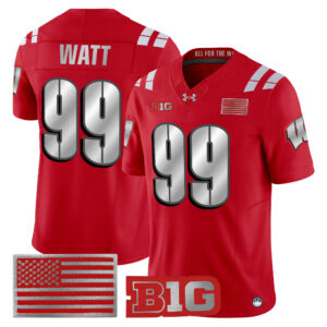 J.J. Watt Jersey #99 Wisconsin Badgers 2026 Lambeau All Stitched