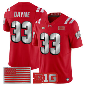 Ron Dayne Jersey #33 Wisconsin Badgers 2026 Lambeau All Stitched