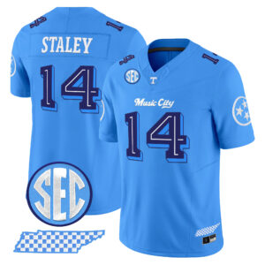 Braylon Staley Jersey #14 Tennessee Volunteers Music City Edition All Stitched