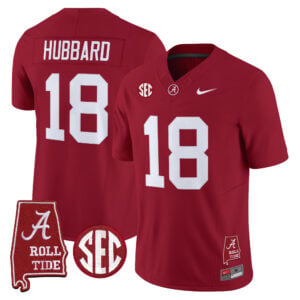 Bray Hubbard Jersey #18 Alabama Crimson Tide 2026 Alabama Map All Stitched