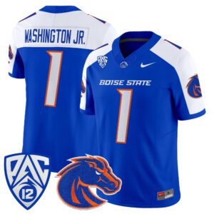 Jerico Washington Jr. Jersey #1 Boise State Broncos 2026 All Stitched