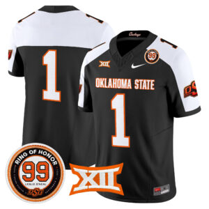 Team Jersey #1 Oklahoma State Cowboys 2026 Leslie O'neal Patch All Stitched