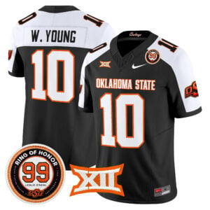 Wyatt Young Jersey #10 Oklahoma State Cowboys 2026 Leslie O'neal Patch All Stitched