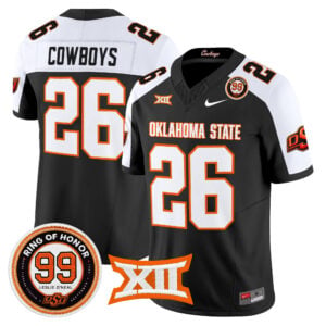 Cowboys Jersey #26 Oklahoma State Cowboys 2026 Leslie O'neal Patch All Stitched