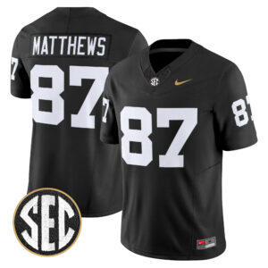 Jordan Matthews Jersey #87 Vanderbilt Commodores 2026 All Stitched