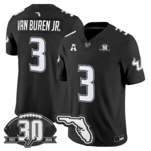 Michael Van Buren Jr. Jersey #3 South Florida Bulls 30th Anniversary Patch All Stitched