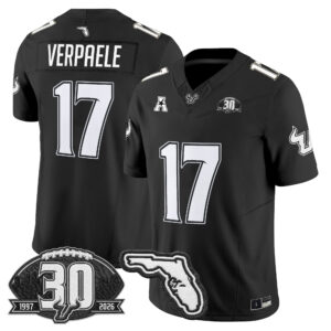 Kevin Wade Verpaele Jersey #17 South Florida Bulls 30th Anniversary Patch All Stitched