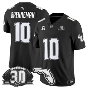 Brody Brenneman Jersey #10 South Florida Bulls 30th Anniversary Patch All Stitched