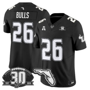 Bulls Jersey #26 South Florida Bulls 30th Anniversary Patch All Stitched