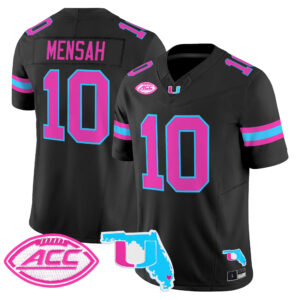 Darian Mensah Jersey #10 Miami Hurricanes Vice City All Stitched