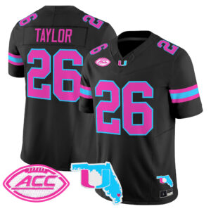 Sean Taylor Jersey #26 Miami Hurricanes Vice City All Stitched