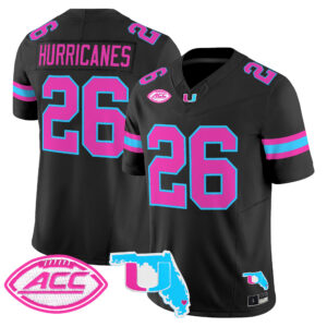 Hurricanes Jersey #26 Miami Hurricanes Vice City All Stitched