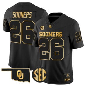 Sooners Jersey #26 Oklahoma Sooners 2026 Gold All Stitched