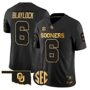 Tory Blaylock Jersey #6 Oklahoma Sooners 2026 Gold All Stitched