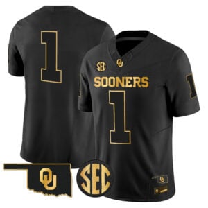 Team Jersey #1 Oklahoma Sooners 2026 Gold All Stitched