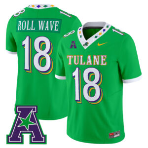 ROLL WAVE Jersey #18 Tulane Green Wave 2026 City Edition All Stitched