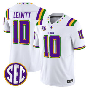 Sam Leavitt Jersey #10 LSU Tigers 2026 Mardi Gras Edition All Stitched
