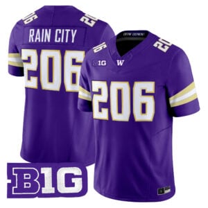 Rain City Jersey #206 Washington Huskies 2026 All Stitched