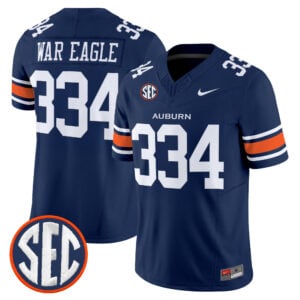 War Eagle Jersey #334 Auburn Tigers 2026 All Stitched