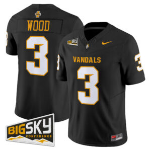 Joshua Wood Jersey #3 Idaho Vandals 2026 All Stitched