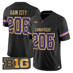 Rain City Jersey #206 Washington Huskies 2026 Unleash the Dawgs All Stitched