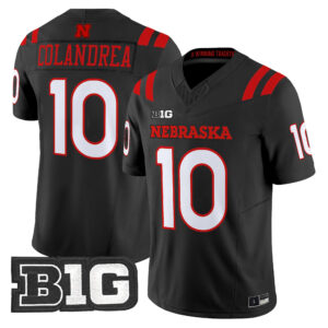 Anthony Colandrea Jersey #10 Nebraska Cornhuskers 2026 Alternate All-black All Stitched
