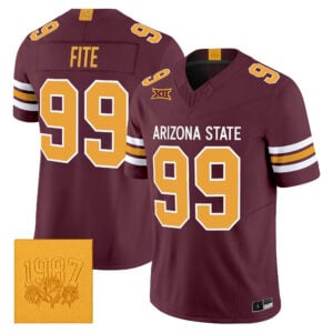 CJ Fite Jersey #99 Arizona State Sun Devils Roses & Devils All Stitched