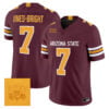 Raiden Vines-Bright Jersey #7 Arizona State Sun Devils Roses & Devils All Stitched