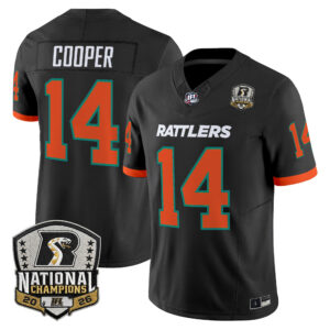 Hunkie Cooper Jersey #14 Arizona Rattlers 2026 National Champions Patch All Stitched