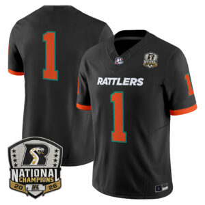 Team Jersey #1 Arizona Rattlers 2026 National Champions Patch All Stitched