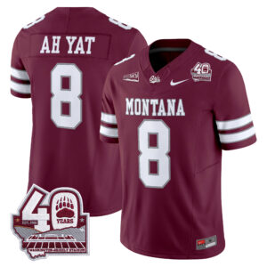 Keali'i Ah Yat Jersey #8 Montana Grizzlies 2026 40th Anniversary Patch All Stitched