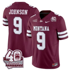 Jaylen Johnson Jersey #9 Montana Grizzlies 2026 40th Anniversary Patch All Stitched