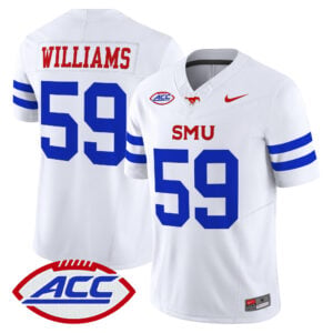 PJ Williams Jersey #59 SMU Mustangs 2026 All Stitched
