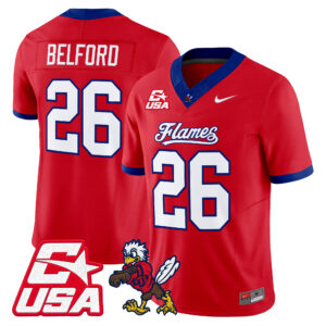 Jaylin Belford Jersey #26 Liberty Flames 2026 All Stitched