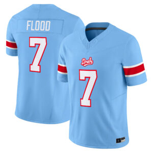 J.R. Flood Jersey #7 Drake Bulldogs Throwback All Stitched