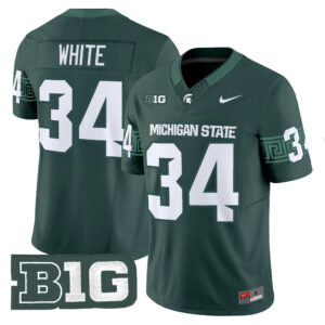 Lorenzo White Jersey #34 Michigan State Spartans 2026 All Stitched