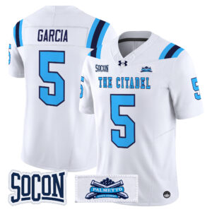 Gavin Garcia Jersey #5 The Citadel Bulldogs 2026 All Stitched