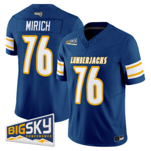 Rex Mirich Jersey #76 Northern Arizona Lumberjacks 2026 All Stitched