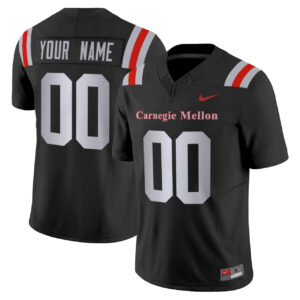Carnegie Mellon Tartans Black Custom Jersey - All Stitched