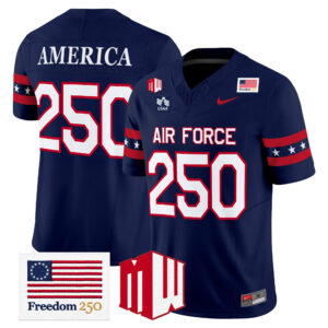 America Jersey #250 Air Force Falcons Freedom 250 All Stitched