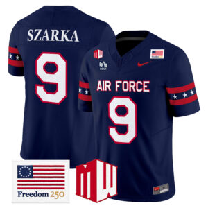 Liam Szarka Jersey #9 Air Force Falcons Freedom 250 All Stitched
