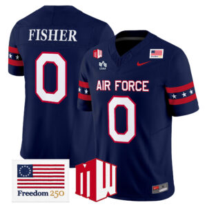 Luke Fisher Jersey #0 Air Force Falcons Freedom 250 All Stitched