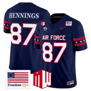 Chad Hennings Jersey #87 Air Force Falcons Freedom 250 All Stitched