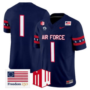 Team Jersey #1 Air Force Falcons Freedom 250 All Stitched
