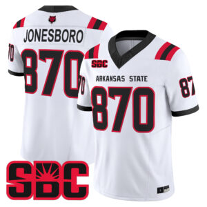 Jonesboro Jersey #870 Arkansas State Red Wolves 2026 All Stitched