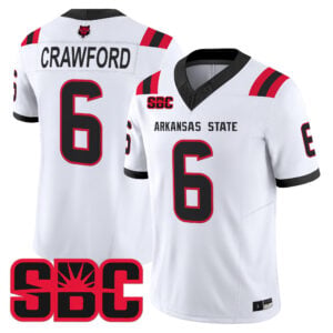 Ethan Crawford Jersey #6 Arkansas State Red Wolves 2026 All Stitched