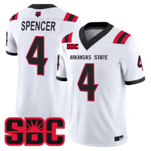 Devin Spencer Jersey #4 Arkansas State Red Wolves 2026 All Stitched